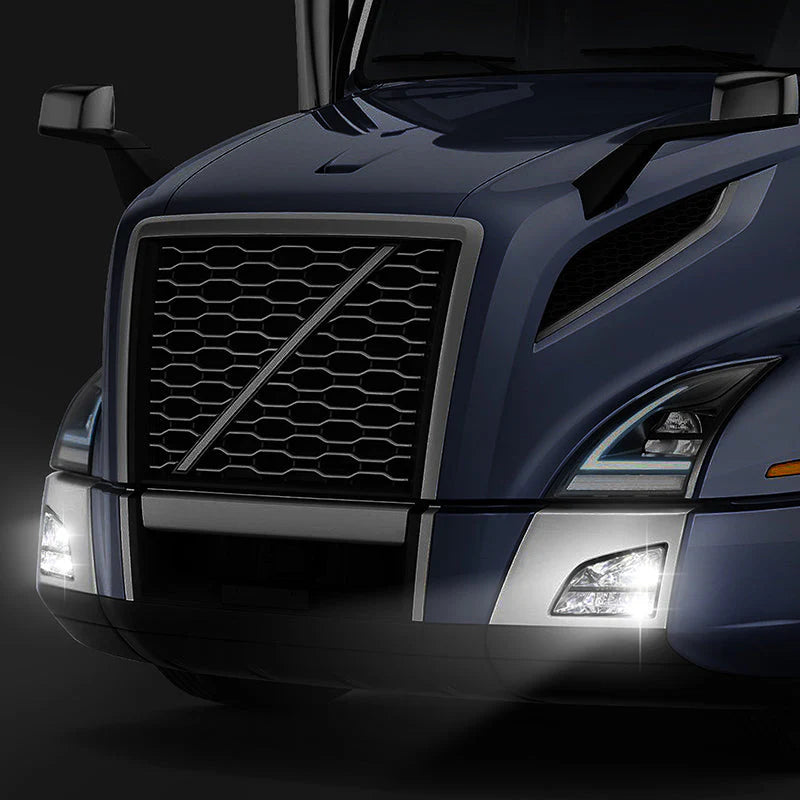 LED Clear Lens Fog Lights 18-22 Volvo VNL