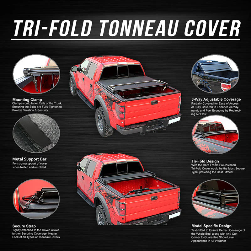 Soft Tri-Fold Tonneau Cover 22-24 Ford Maverick