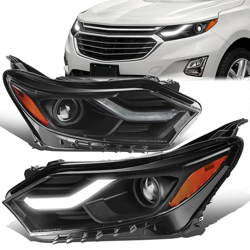 LED DRL Projector Headlights 18-21 Chevy Equinox