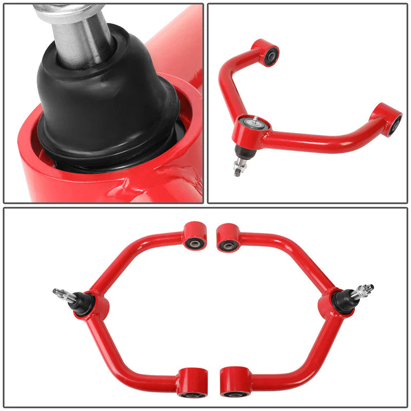 09-18 Dodge Ram 1500, 19-24 Classic 2 in. to 4 in. Lift Front Upper Control Arms - Red