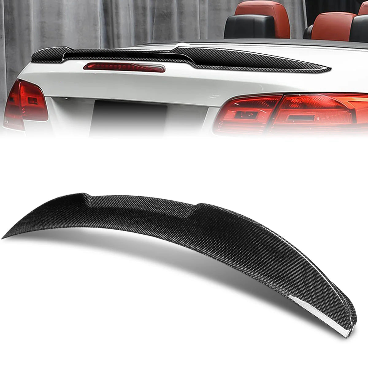 V-Style Carbon Fiber Rear Trunk Lid Spoiler 07-13 BMW 3-Series E93 Convertible