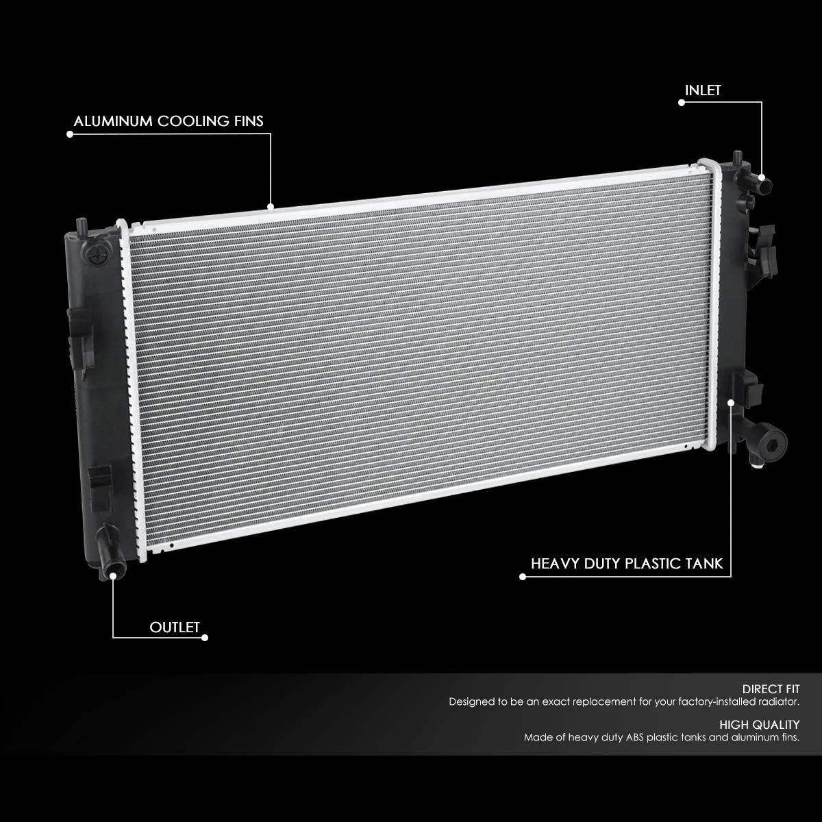 13292 Replacement Radiator 11-12 Nissan Leaf