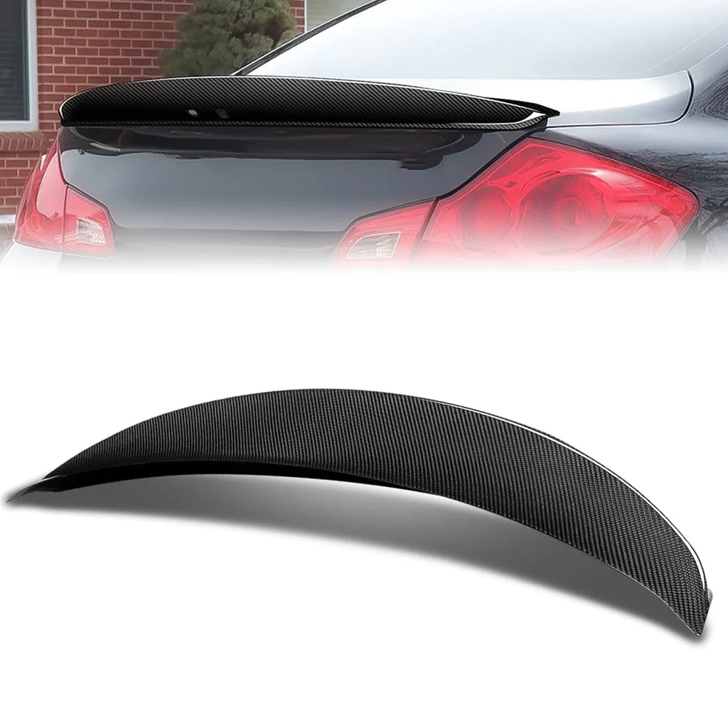 Sport-Style Carbon Fiber Rear Trunk Lid Spoiler 07-15 Infiniti G25 G35 G37 Q40 Sedan