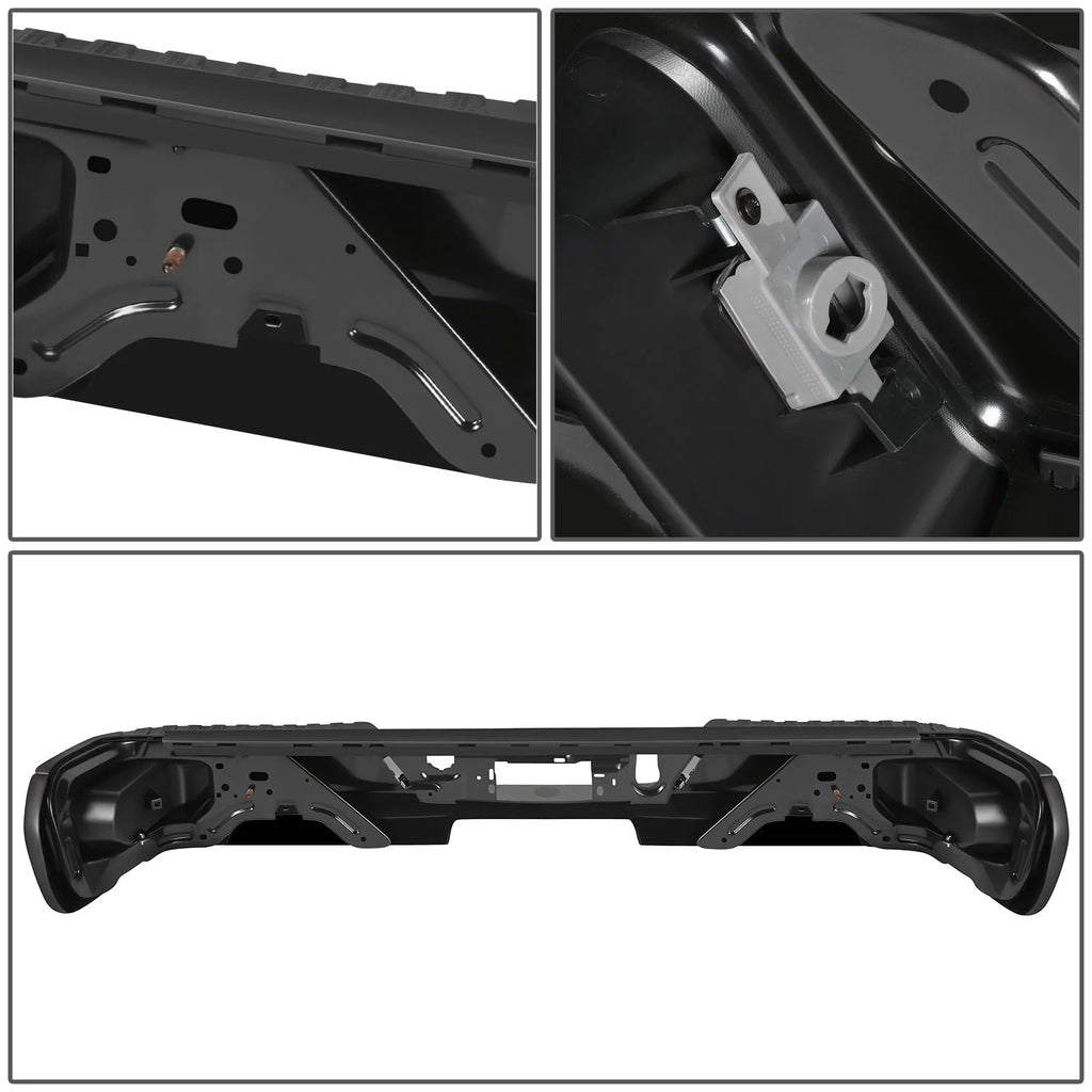Rear Step Bumper W/License Plate Lights 19-23 Chevy/GMC Silverado Sierra 1500