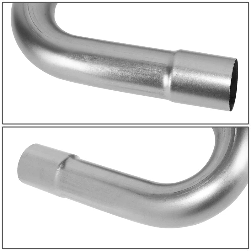 Universal 16Pcs 2.0 in. OD Steel DIY Custom Exhaust Tubing Pipe Straight & Bend Kit