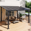 2026 10' x 12' Gazebo for Patio, Gazebo Pergola with Sloped Roof, Large Wall-Mounted Heavy Duty Awnings, for Backyard, Deck, Patio