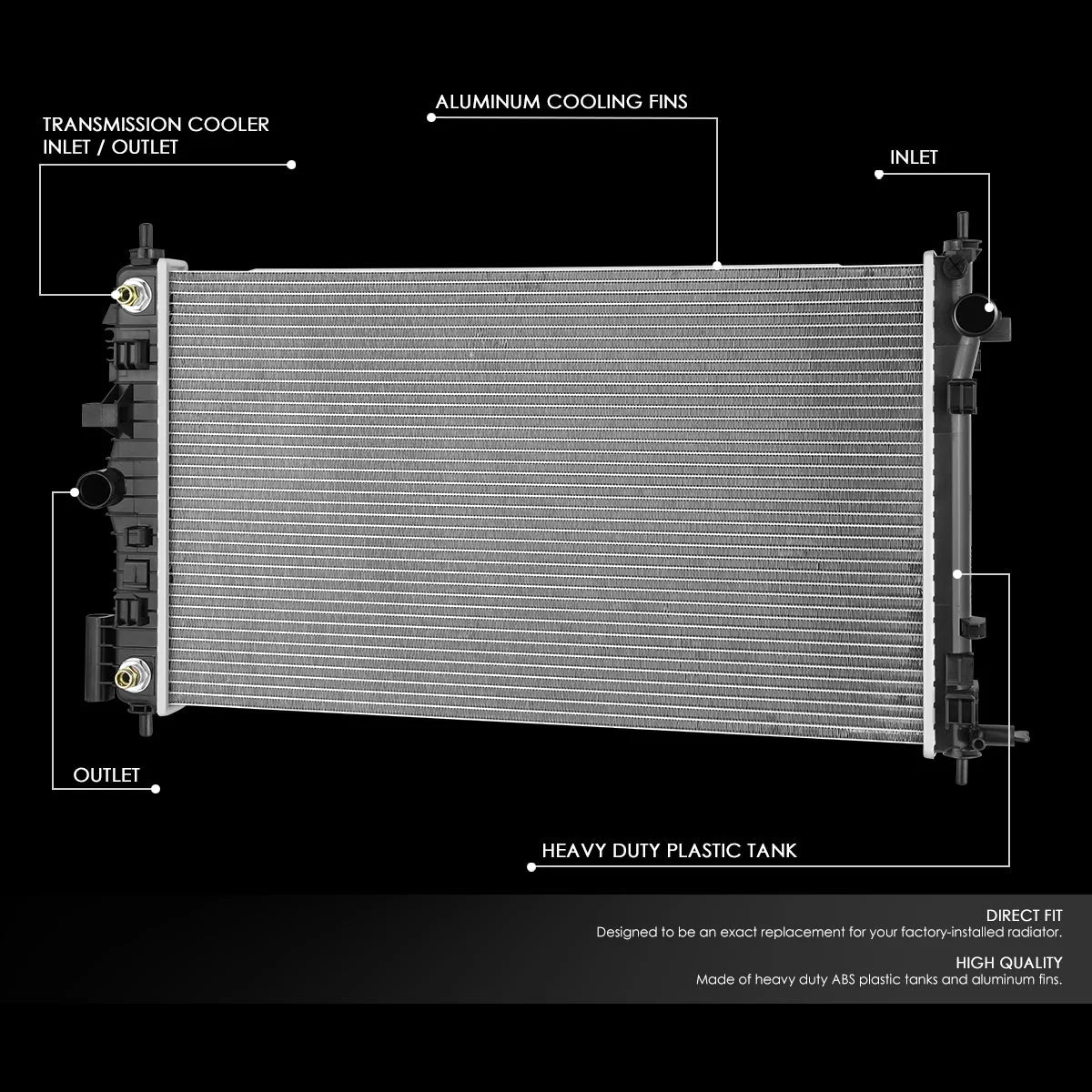 13217 Replacement Radiator 11-13 Buick Regal 2.0T