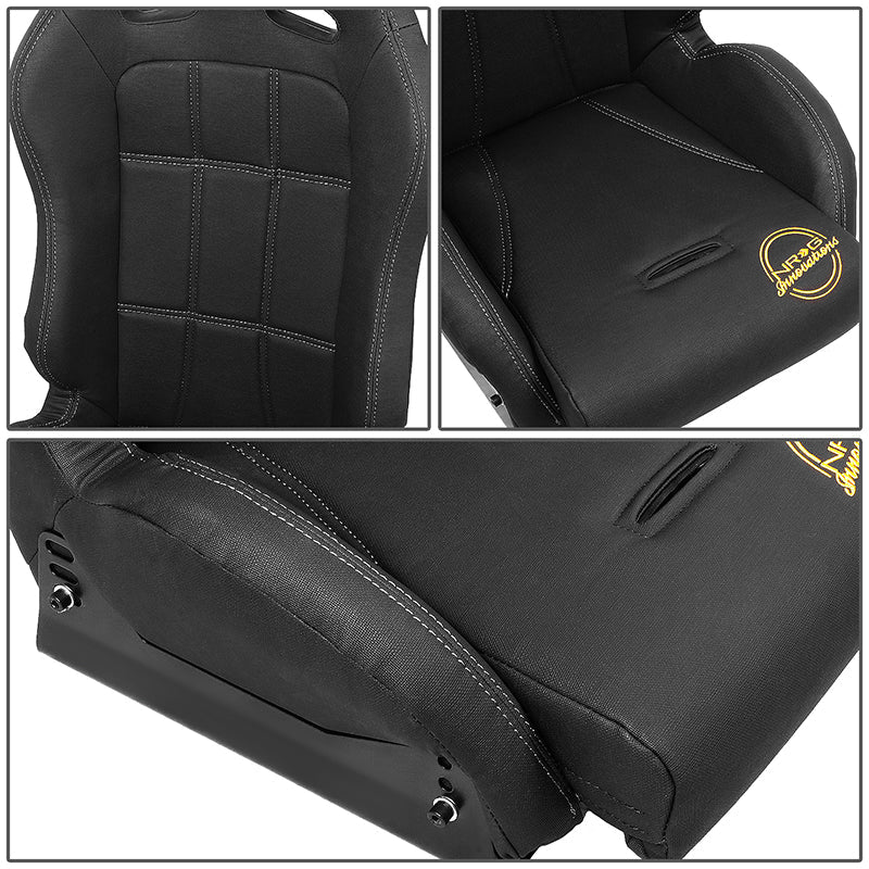 1 Piece Defender Waterproof Vinyl Fixed Back Bucket Racing Seat Universal