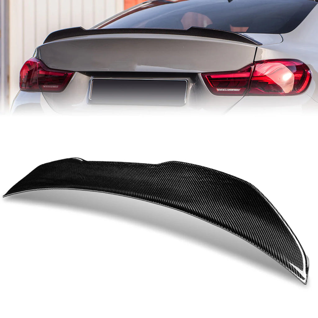 PSM-Style Carbon Fiber Rear Trunk Lid Spoiler 15-20 BMW M4 G82 Coupe