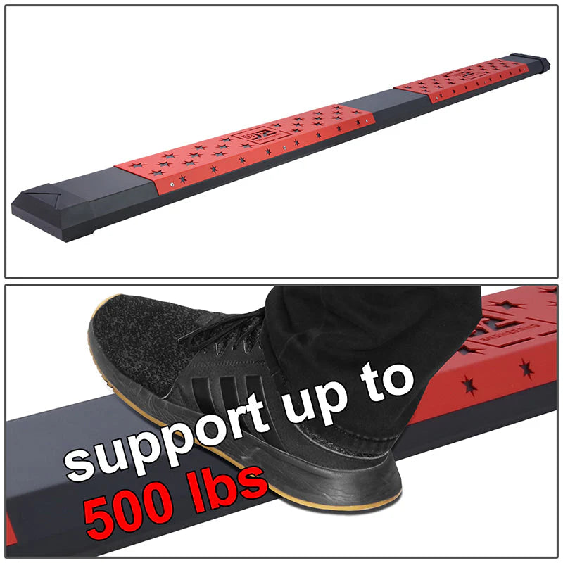 6 in. Wide Flat Step Running Boards 07-19 Chevy Silverado GMC Sierra Extended Cab