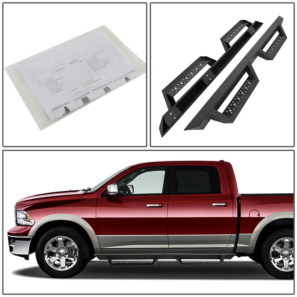 2.75 in. Running Boards with Drop Steps 09-22 Ram 1500 Classic 2500 3500 Crew Cab