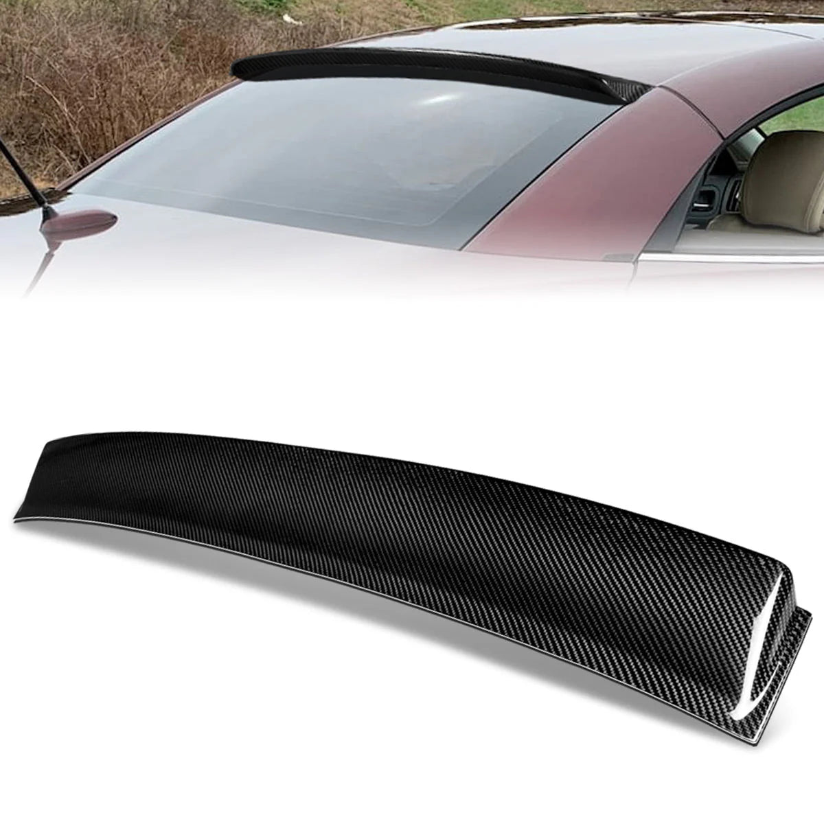 08-13 Infiniti G37 Coupe Rear Window Roof Spoiler - Carbon Fiber