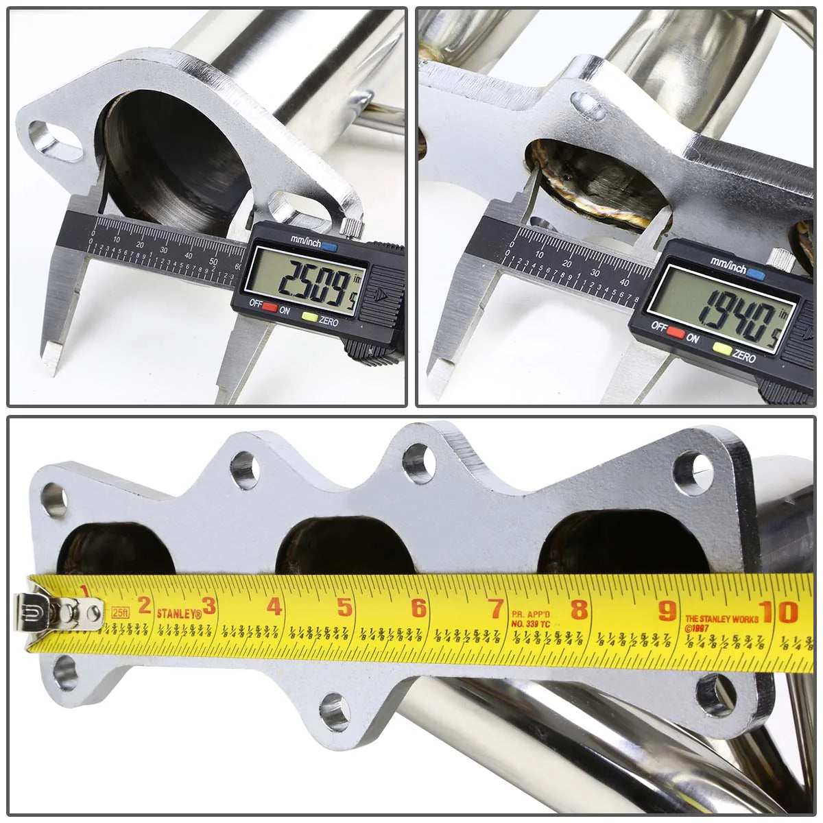 93-97 Ford Probe Mazda MX-6 V6 Long Tube 6-2-1 Exhaust Header - Stainless Steel