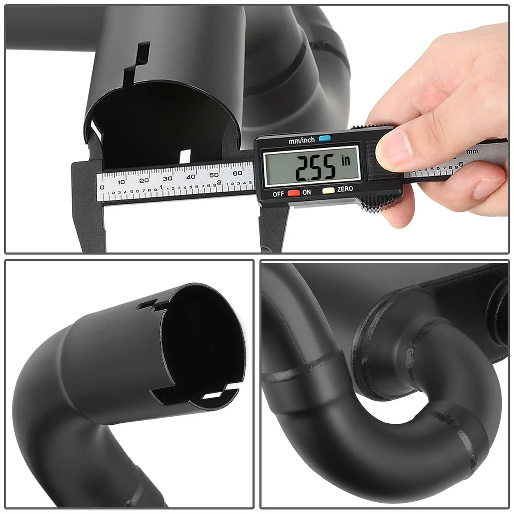 Axle-Back Exhaust System 3.6L w/4 in. OD Stainless Steel Muffler Tip 18-22 Jeep Wrangler JL