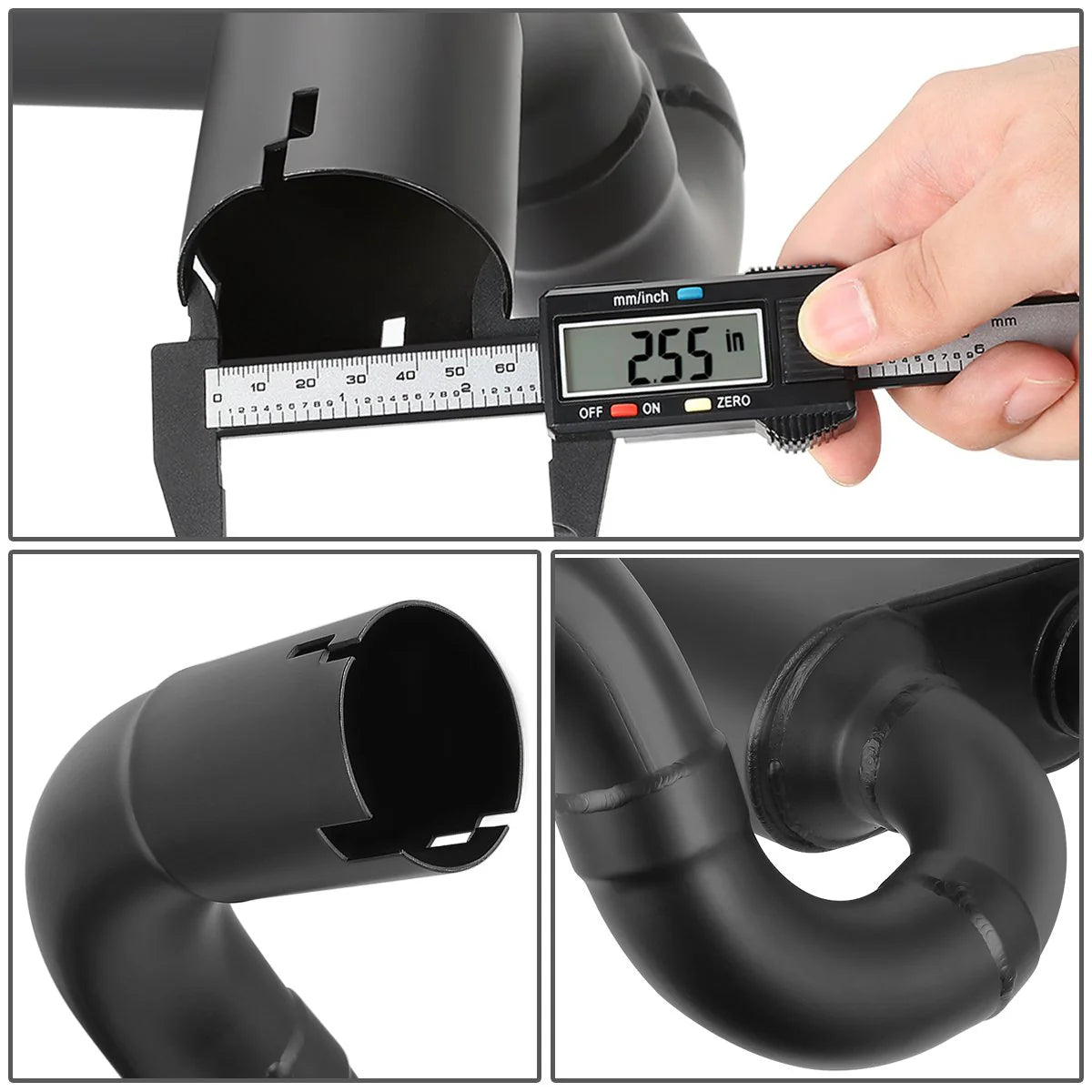 Axle-Back Exhaust System 3.6L w/4 in. OD Stainless Steel Muffler Tip 18-22 Jeep Wrangler JL