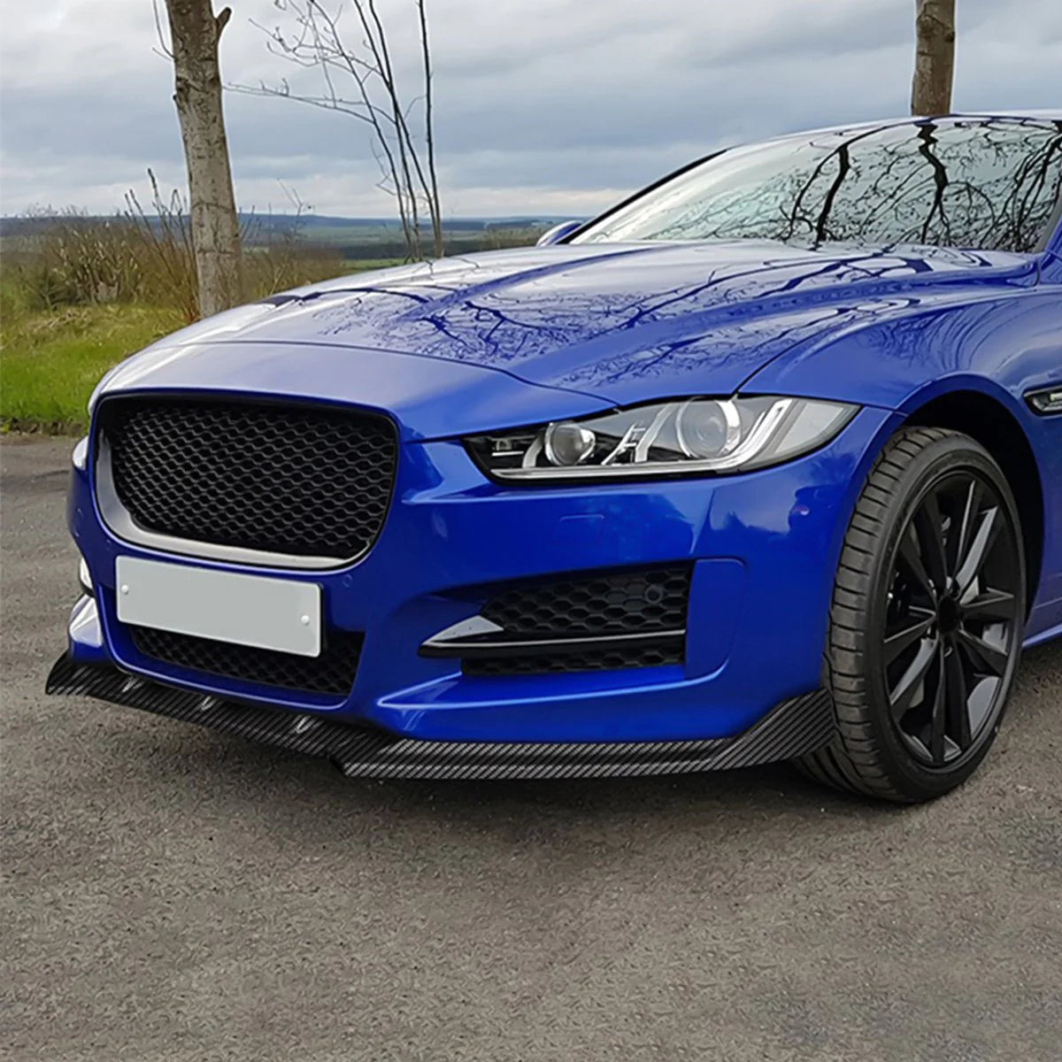 3 Pieces STP Style Front Bumper Lip 16-19 Jaguar XE