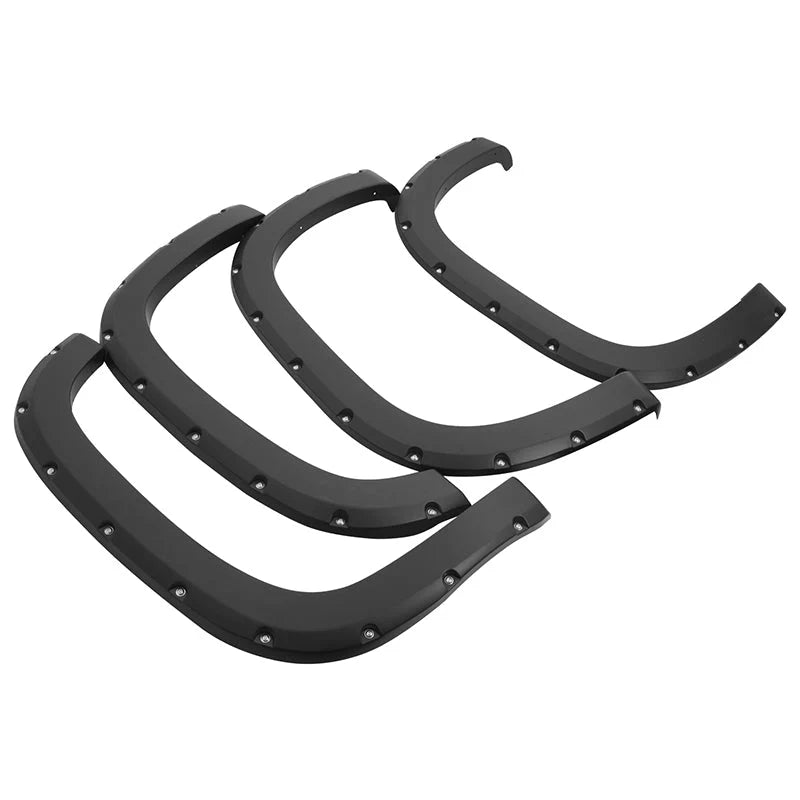 Pocket Style Black Fleetside Fender Flares 07-13 GMC Sierra 1500 2500HD 3500HD