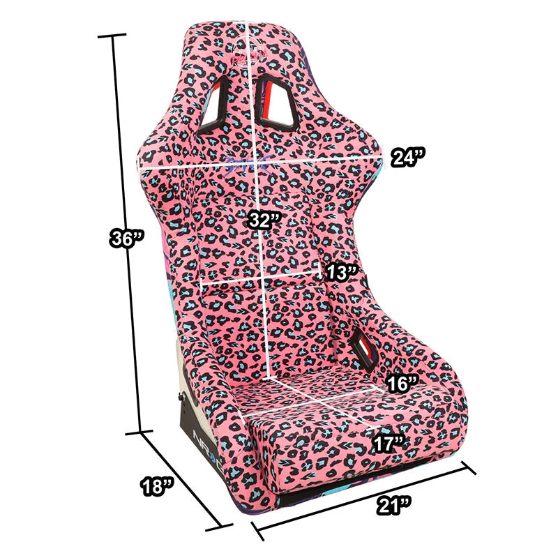 Vegan Micro Fiber Fixed Back Racing Bucket Seat Universal