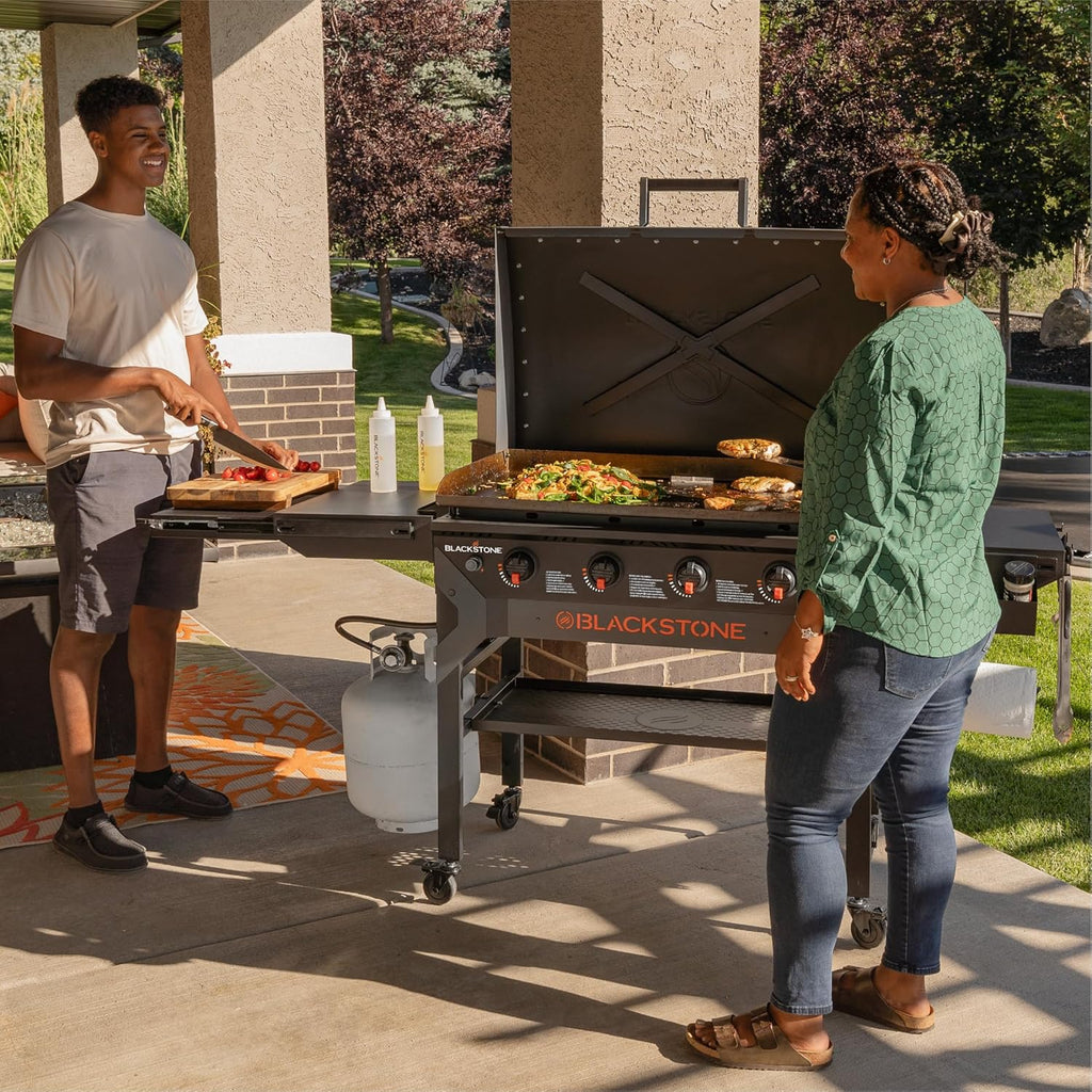 2026 Blackstone 2310 Iron-Forged 36" Omnivore Griddle – Premium Powder-Coated Steel with Reinforced Hood, Black Finish
