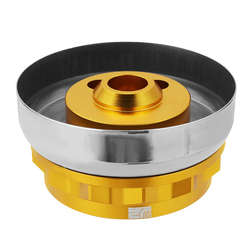 65-69 Ford Mustang 67-74 Bronco Aluminum Steering Wheel Hub Adapter - Gold