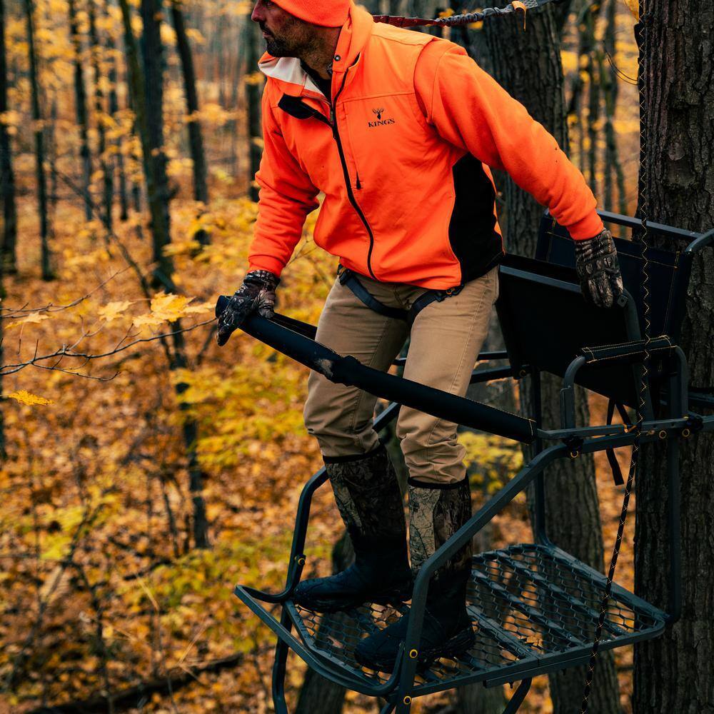 2026 Jumbo Jack Ladder Stand RE658 – Adjustable Shooting Rail, Large Platform, Mesh Seat