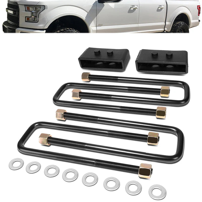 04-22 Ford F150 RWD 1.5 in. Rear Lift Block Kit U-Bolts
