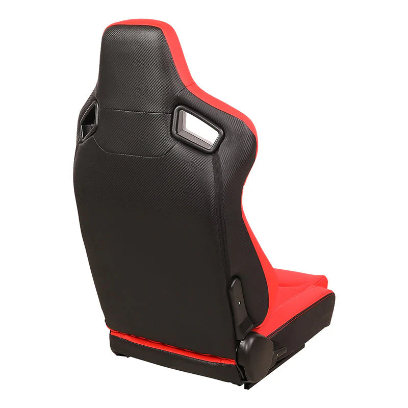 38 in. H X 21 in. W X 23 in. D Pair Reclinable Synthetic Leather Bucket Racing Universal