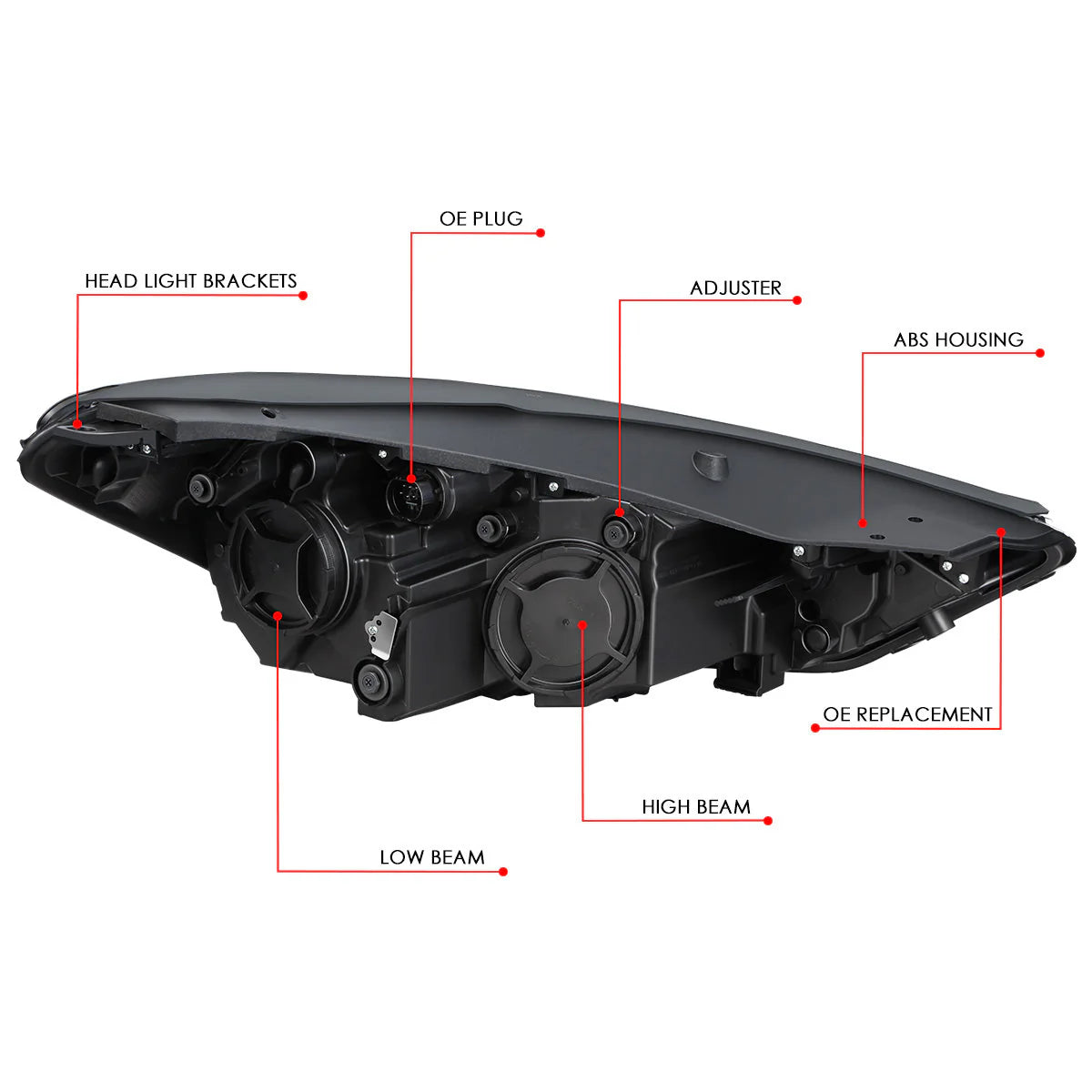 Factory Style Projector Headlight (Left) 19-21 Hyundai Tucson