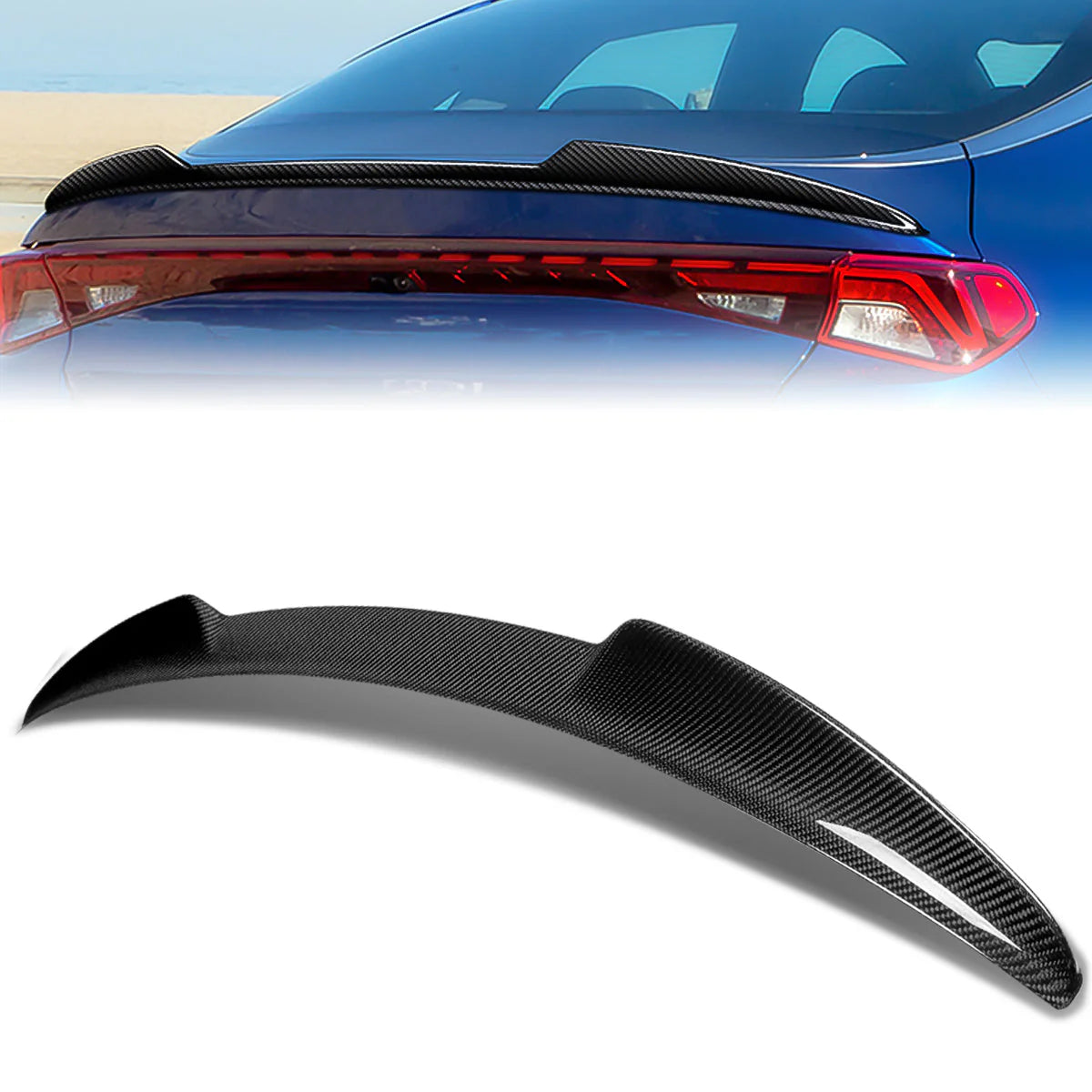 V-Style Carbon Fiber Rear Trunk Lid Spoiler 21-23 Kia K5