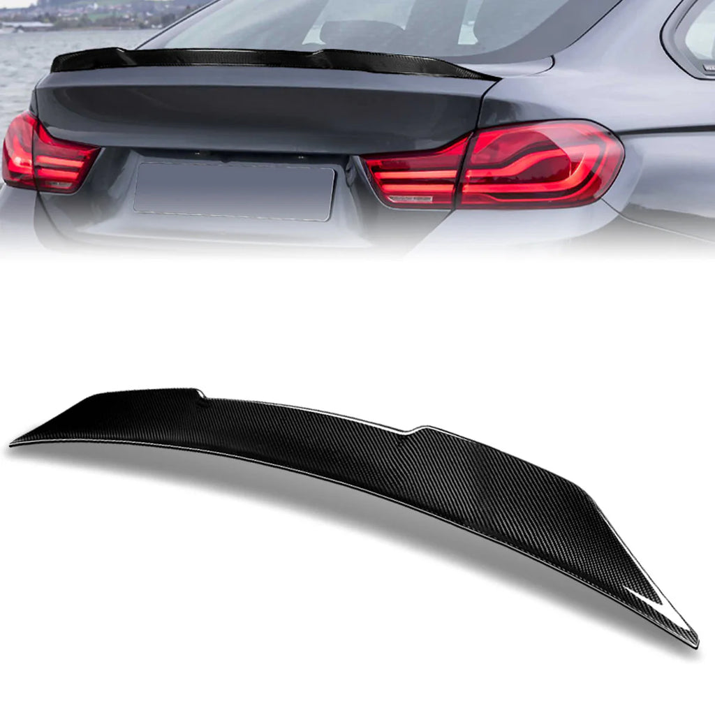 PSM-Style Duck Bill Carbon Fiber Rear Trunk Lid Spoiler 15-16 BMW 4 Series F32 Gran Coupe