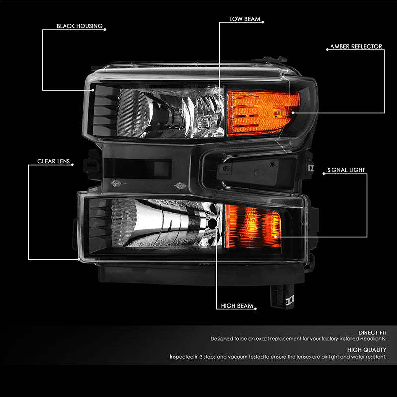 Factory Style Headlights 19-22 Chevy Silverado 1500