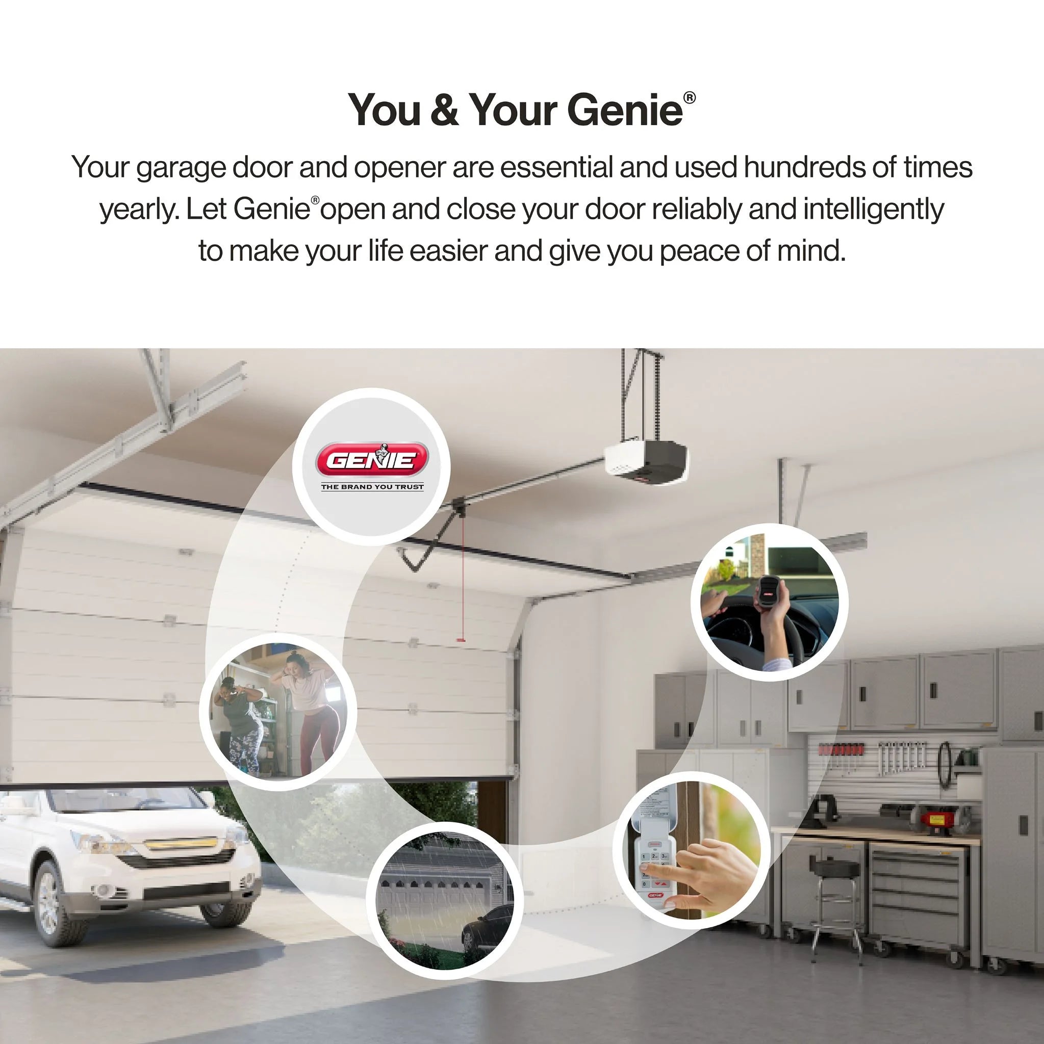 2026 Genie Chain Drive 750 3/4 HPc Garage Door Opener w/Battery Backup - Heavy Duty -