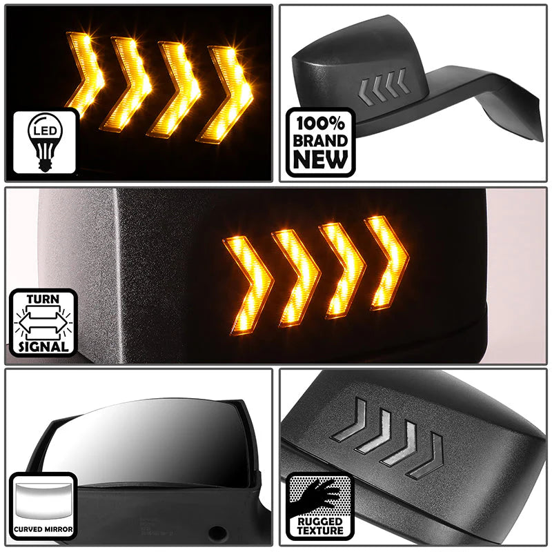 Performance Series Side Hood Mirrors (Black) 18-21 Volvo VNL 300, 400, 740, 760, 860