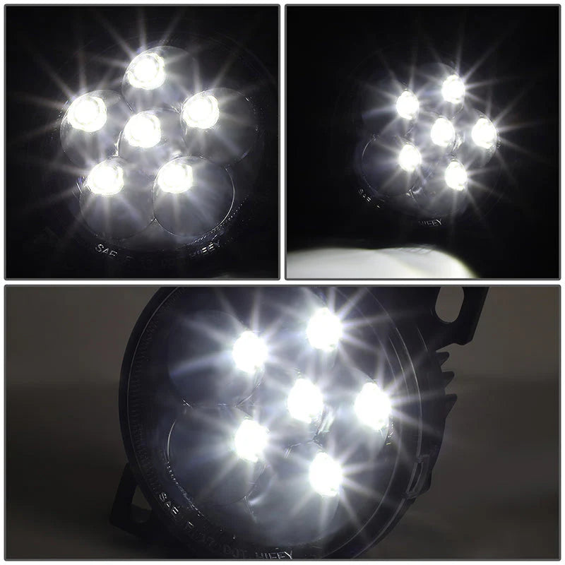 LED Clear Lens Fog Lights 08-15 Kenworth T660, 13-20 Peterbilt 579