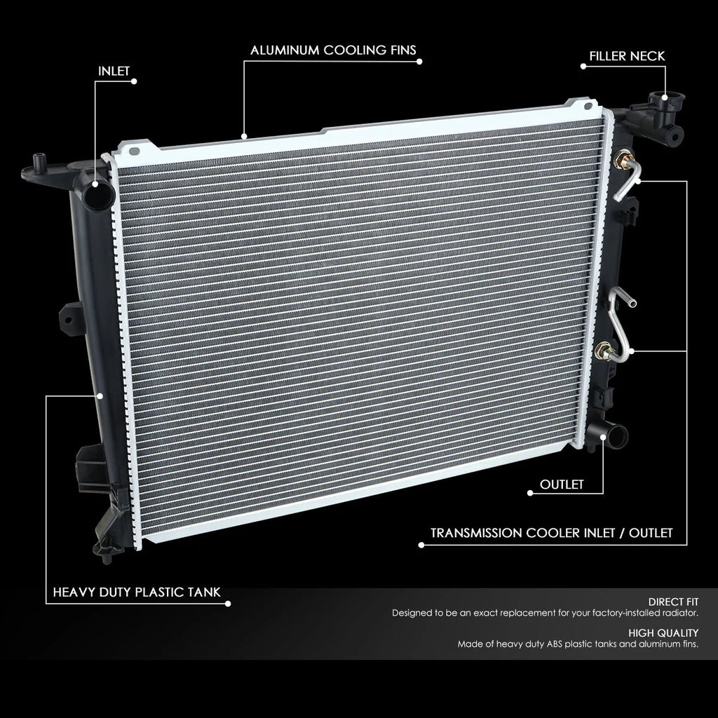 13059 Replacement Radiator 09-10 Hyundai Genesis 3.8L Sedan