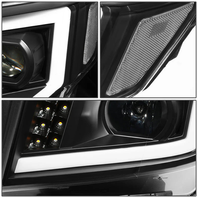 LED DRL Projector Headlights 16-22 Nissan Titan XD