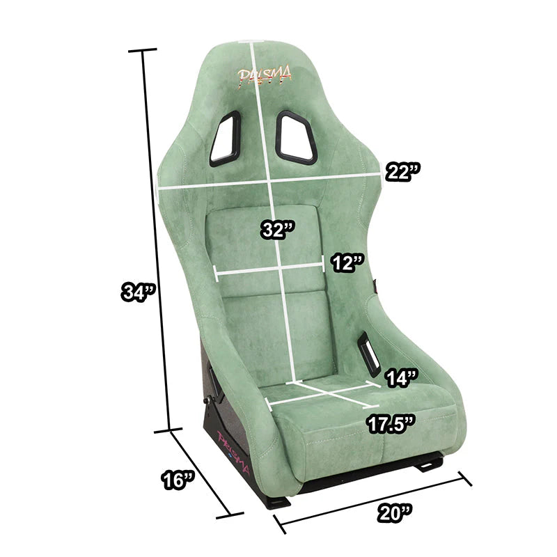 Vegan Micro Fiber Fixed Back Racing Bucket Seat Universal