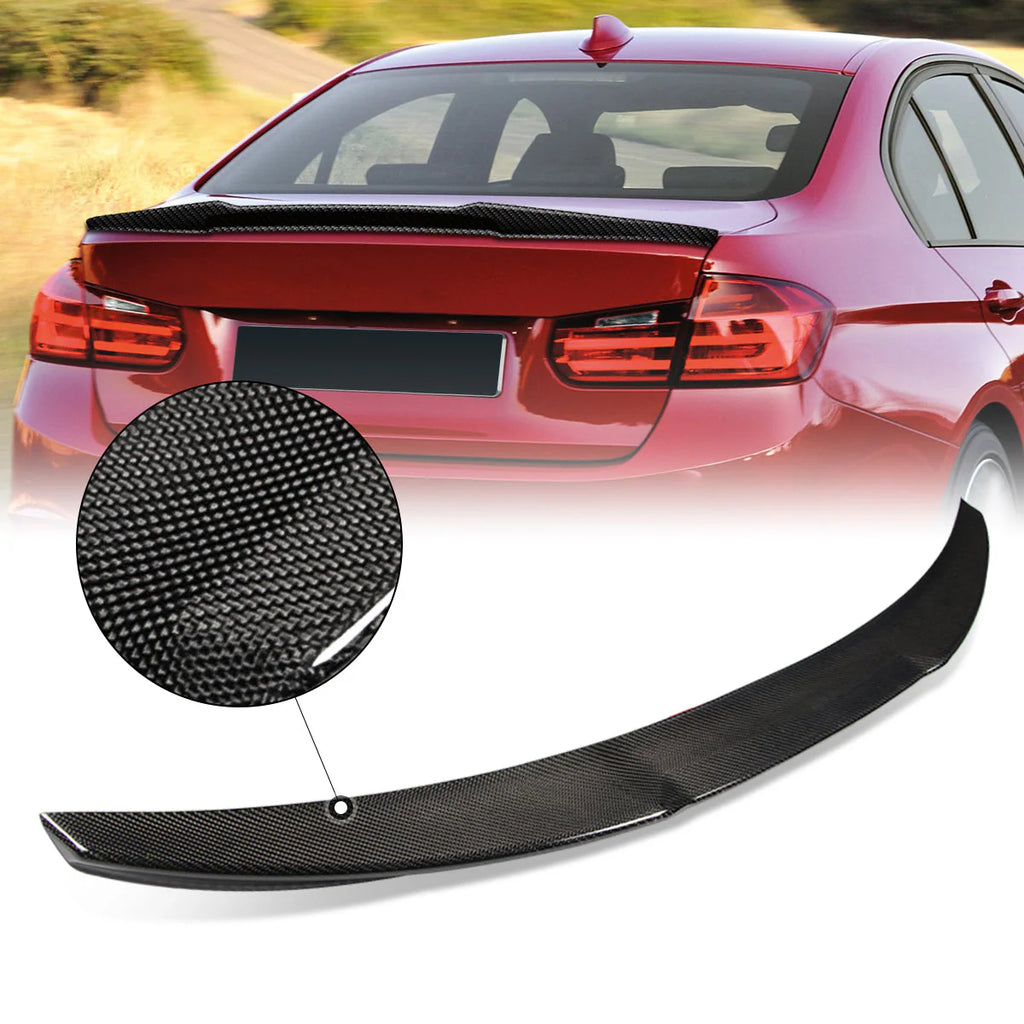 M4 Duck Bill Carbon Fiber Rear Trunk Lid Spoiler 12-18 BMW 3-Series F30 Sedan