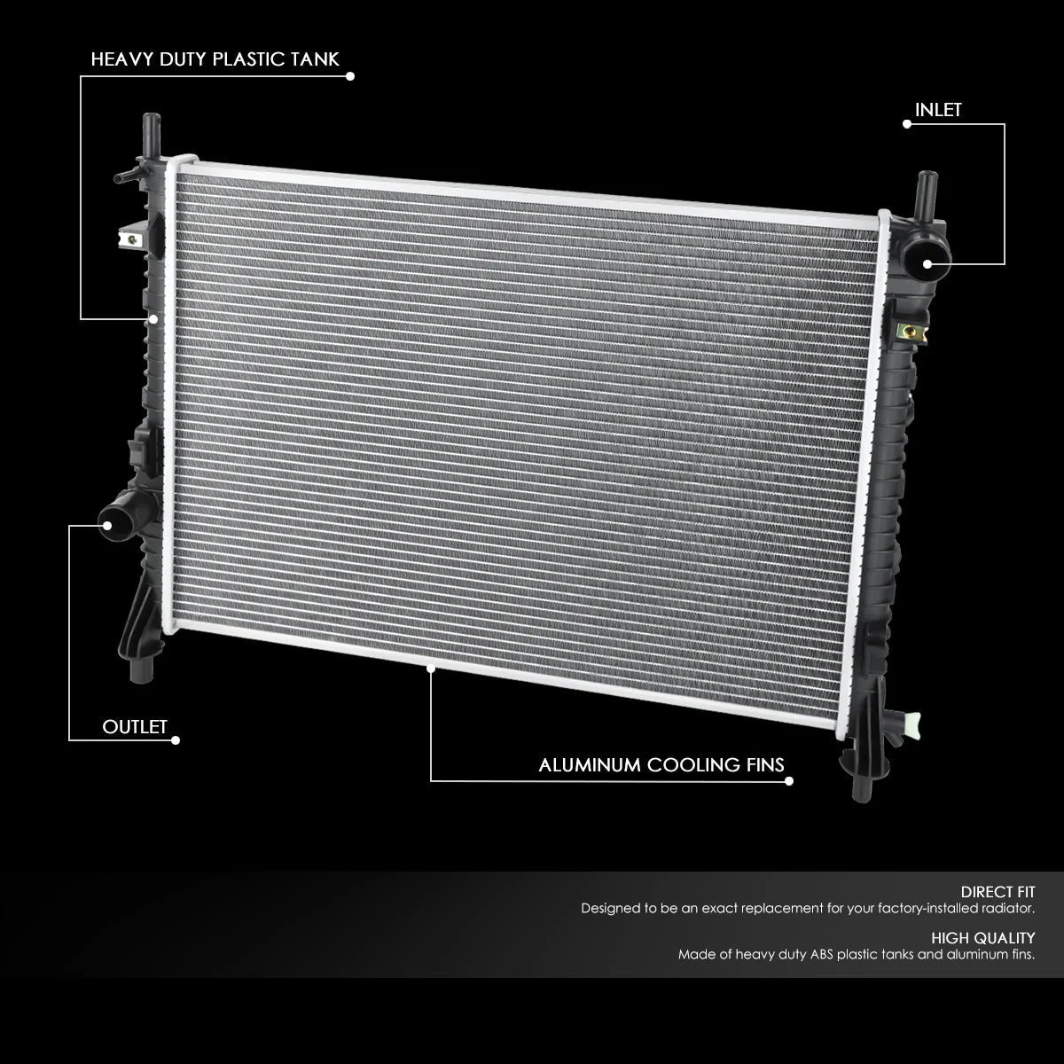 13489 Replacement Radiator 15-19 Ford Mustang 3.7L 5.0L MT