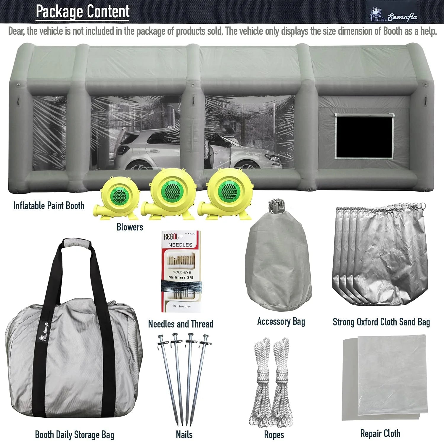 2026 30x20x13Ft Inflatable Paint Booth with Blowers & Air Filter System – Professional Spray Tent