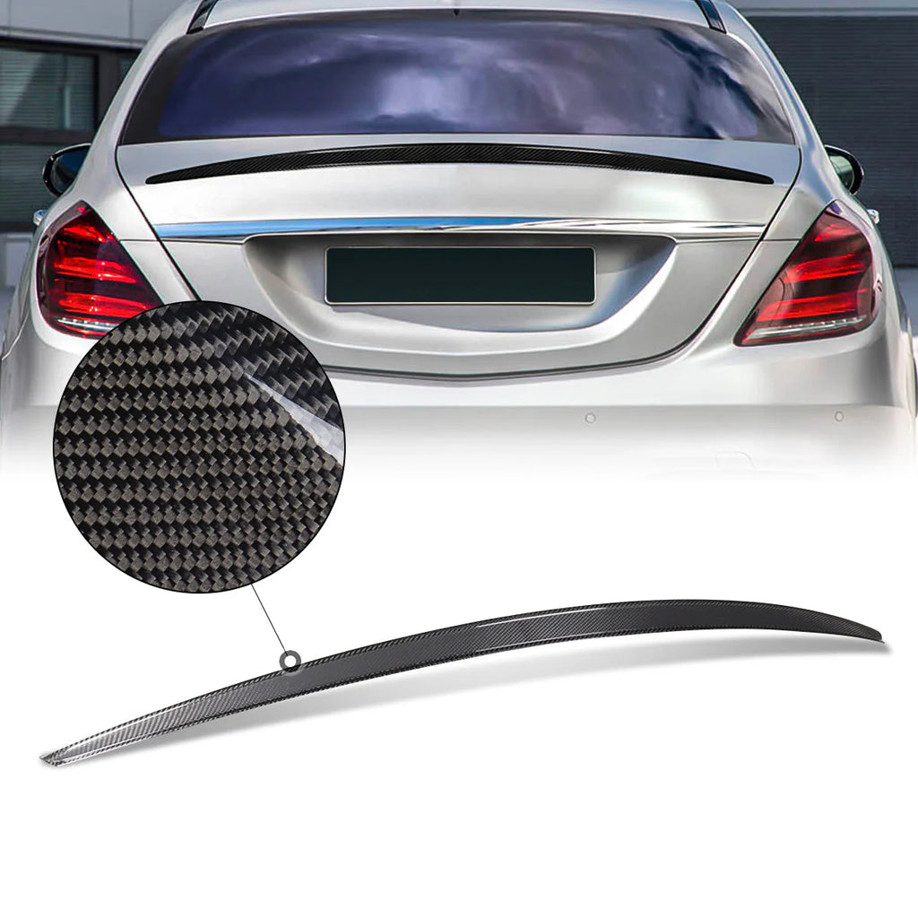 P-Type Carbon Fiber Rear Trunk Lid Spoiler 14-20 Mercedes-Benz S63 S65 AMG S600L Sedan