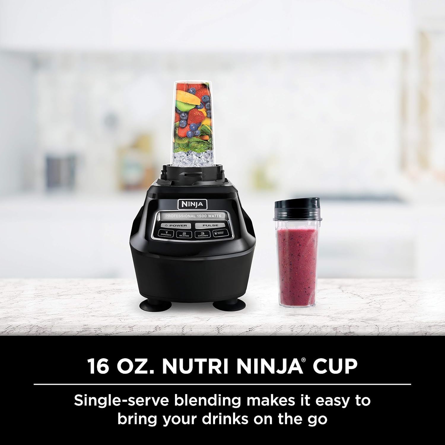 2026 BL770 Mega Kitchen System, 1500W Blender & Processor, 72oz Pitcher, 64oz Bowl, 16oz To-Go Cups, Black