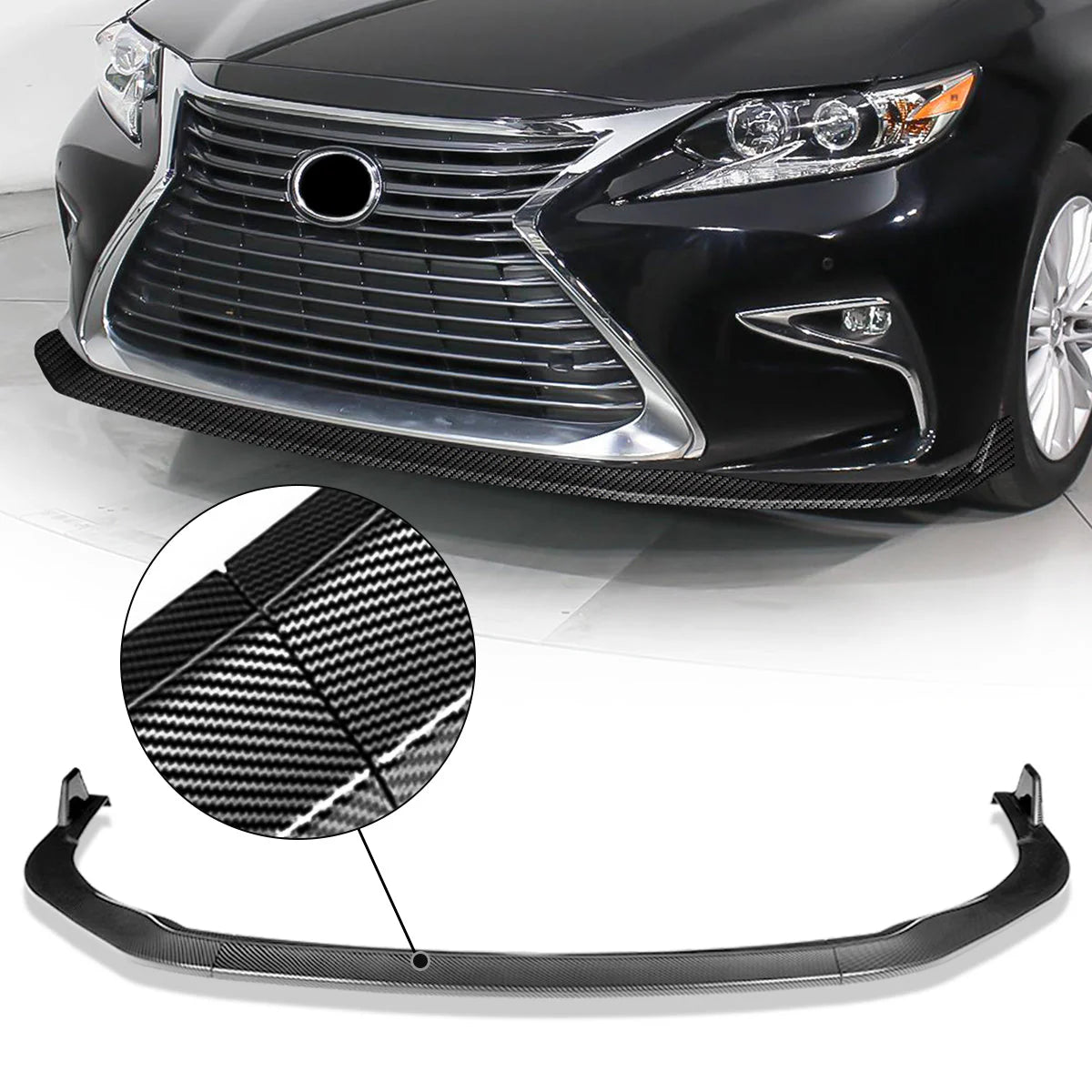 Sport Style Front Bumper Lip 16-18 Lexus ES300H ES350