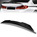 PSM-Style Duck Bill Carbon Fiber Rear Trunk Lid Spoiler 18-20 BMW 5 series G30 sedan
