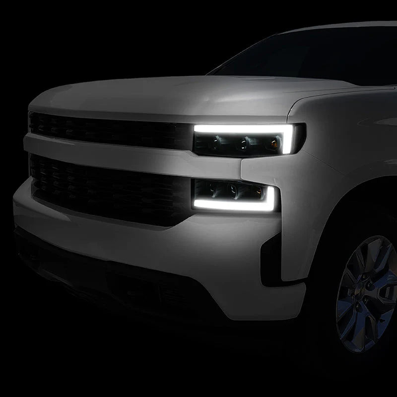 LED DRL Projector Headlights 19-21 Chevy Silverado 1500