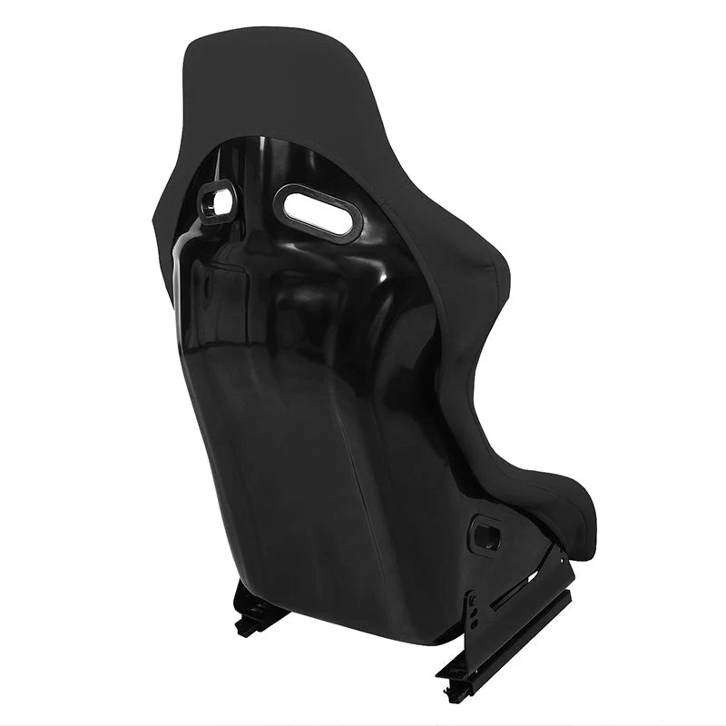 2Pcs Black Woven Fabric Position Racing Seats Universal