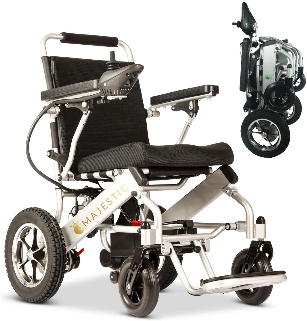 2026 2020 New Folding Ultra Lightweight Electric Power Wheelchair, Silla de Ruedas Electrica, FDA Approved and Air Travel Allowed, Heavy Duty, Mobility Motorized, Portable Power (17.5′′ Seat Width)