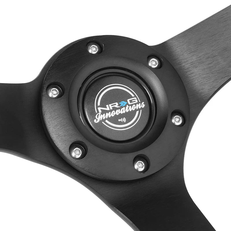 350mm 3 in. Deep Dish Wood Grain Grip Steering Wheel Universal