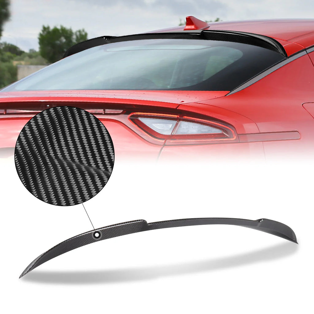 18-23 Kia Stinger VIP-Style Rear Window Roof Spoiler - Carbon Fiber