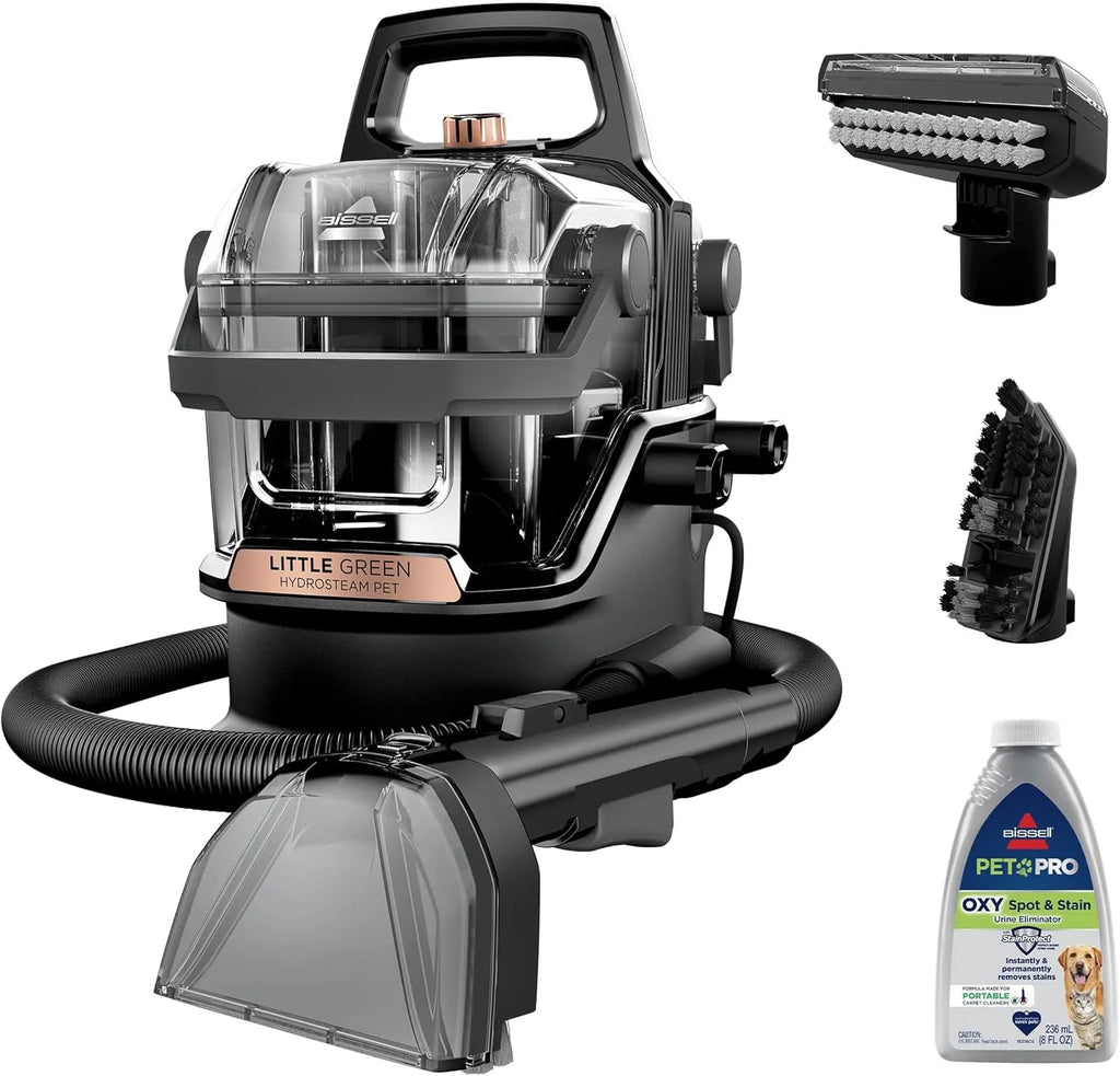 2026 Green HydroSteam Multi-Purpose Portable Carpet and Upholstery Cleaner, Car and Auto Detailer, 3618, Black and Copper Harbor